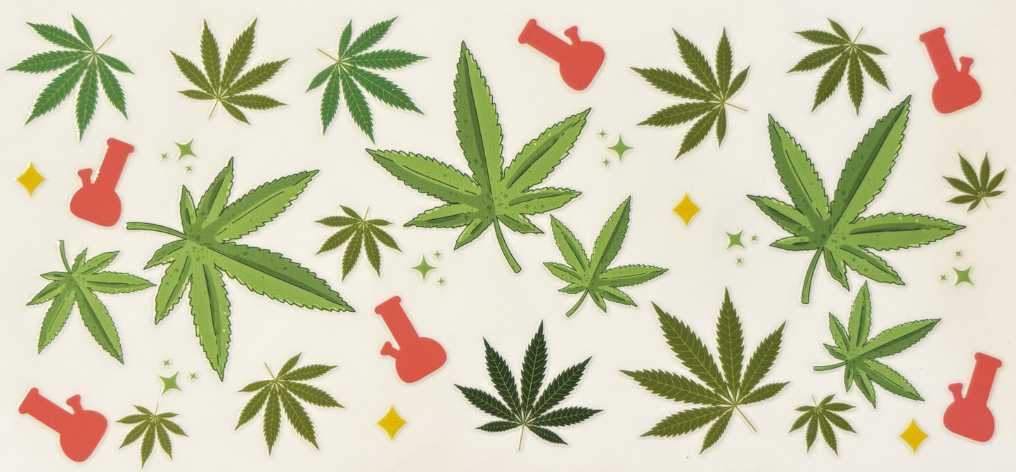 Decal - Leaf & Pink Piece