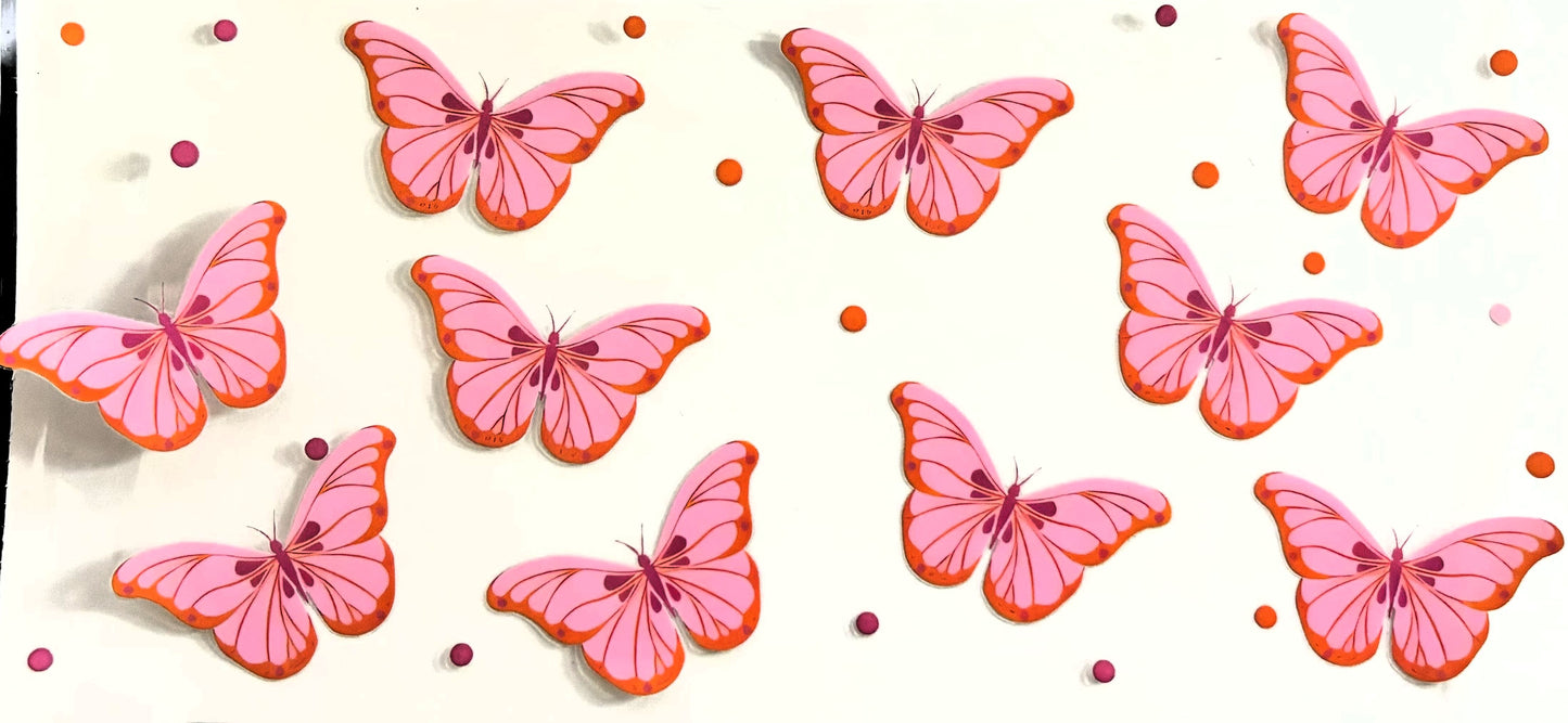 Decal - Pink Butterflies
