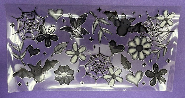 Decal - Black Flower Bats