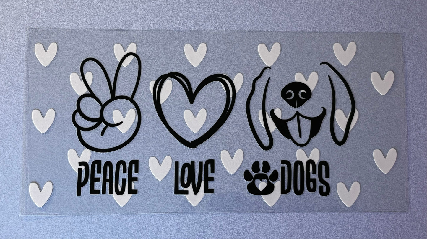 Decal - Peace Love Dogs