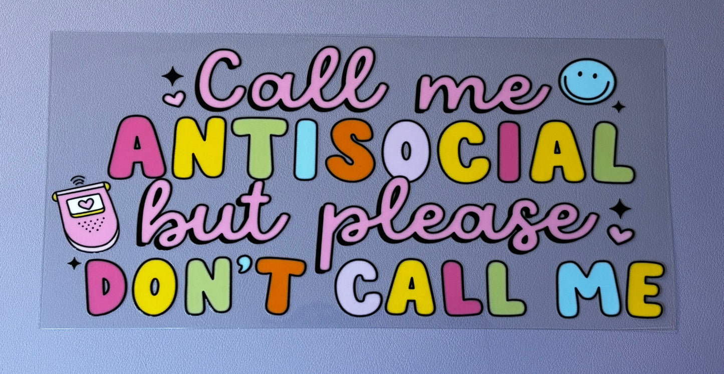 Decal - Don't Call Me
