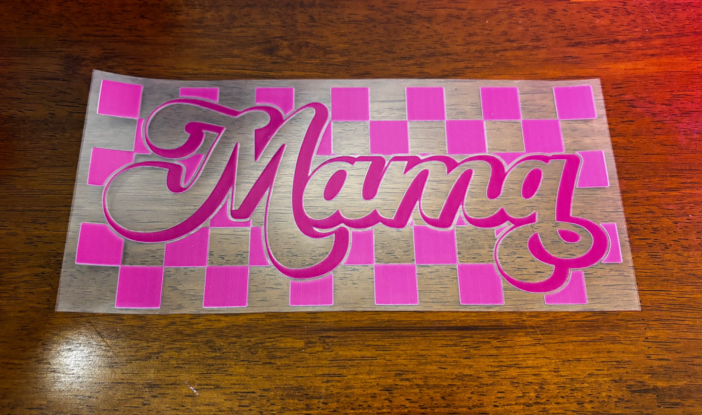 Decal - Mama Pink Checkered