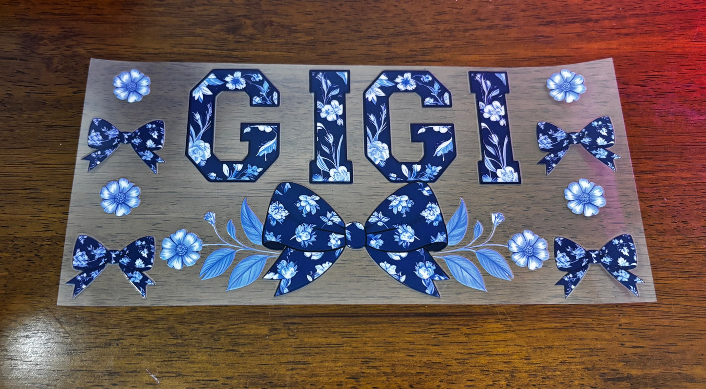 Decal - GiGi Blue Bows
