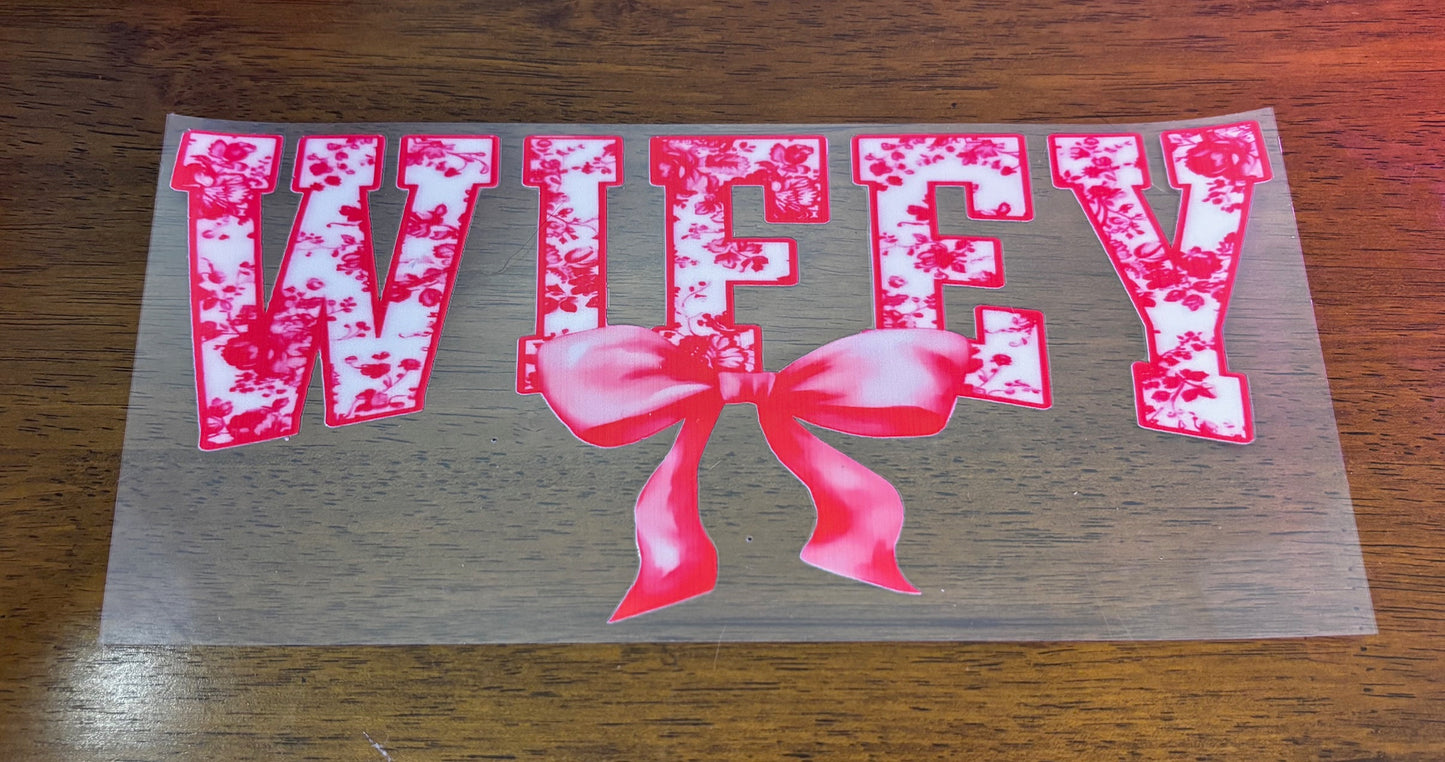 Decal - Wifey Red Bow