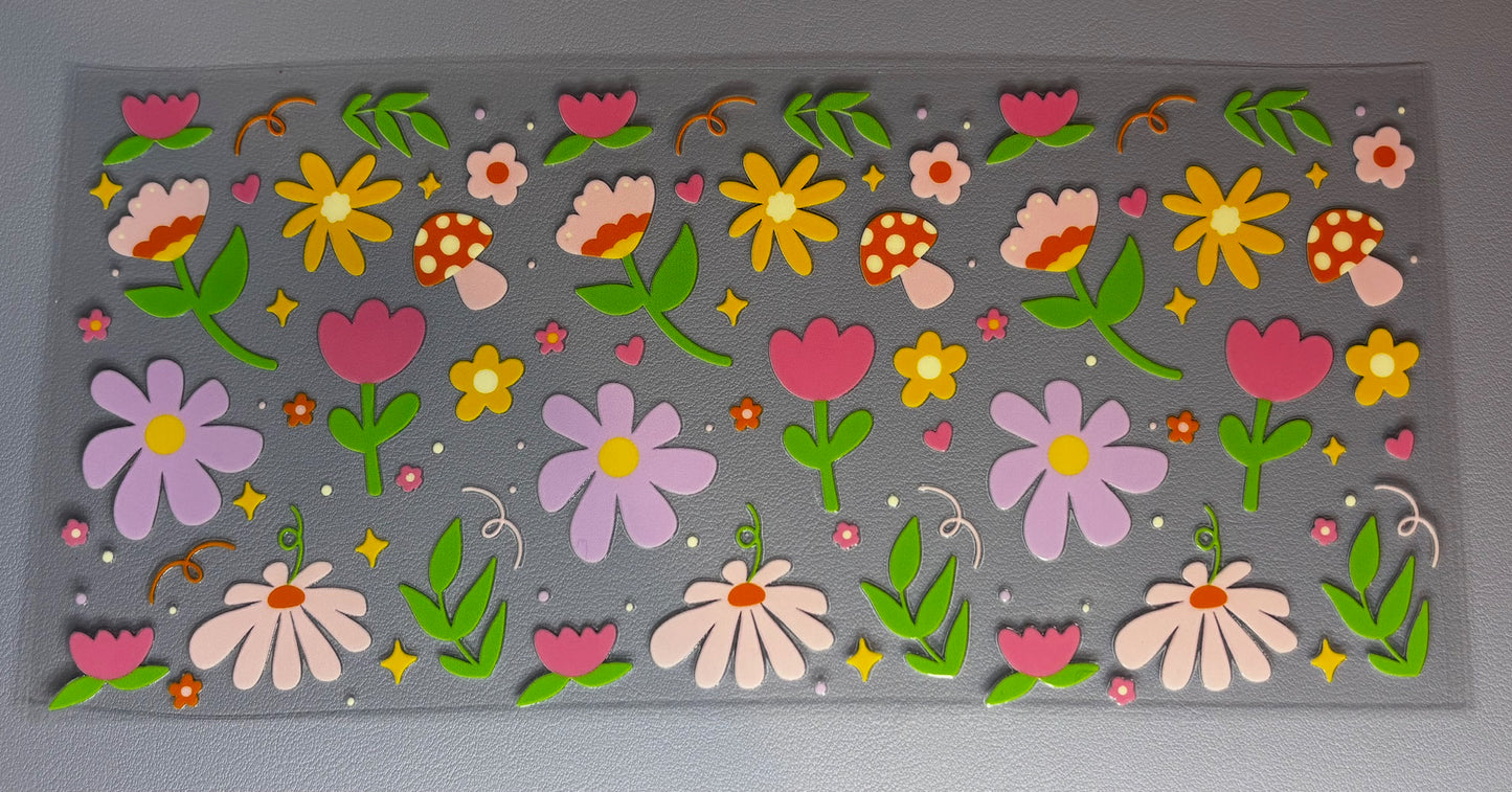 Decal - Shrooms & Flowers