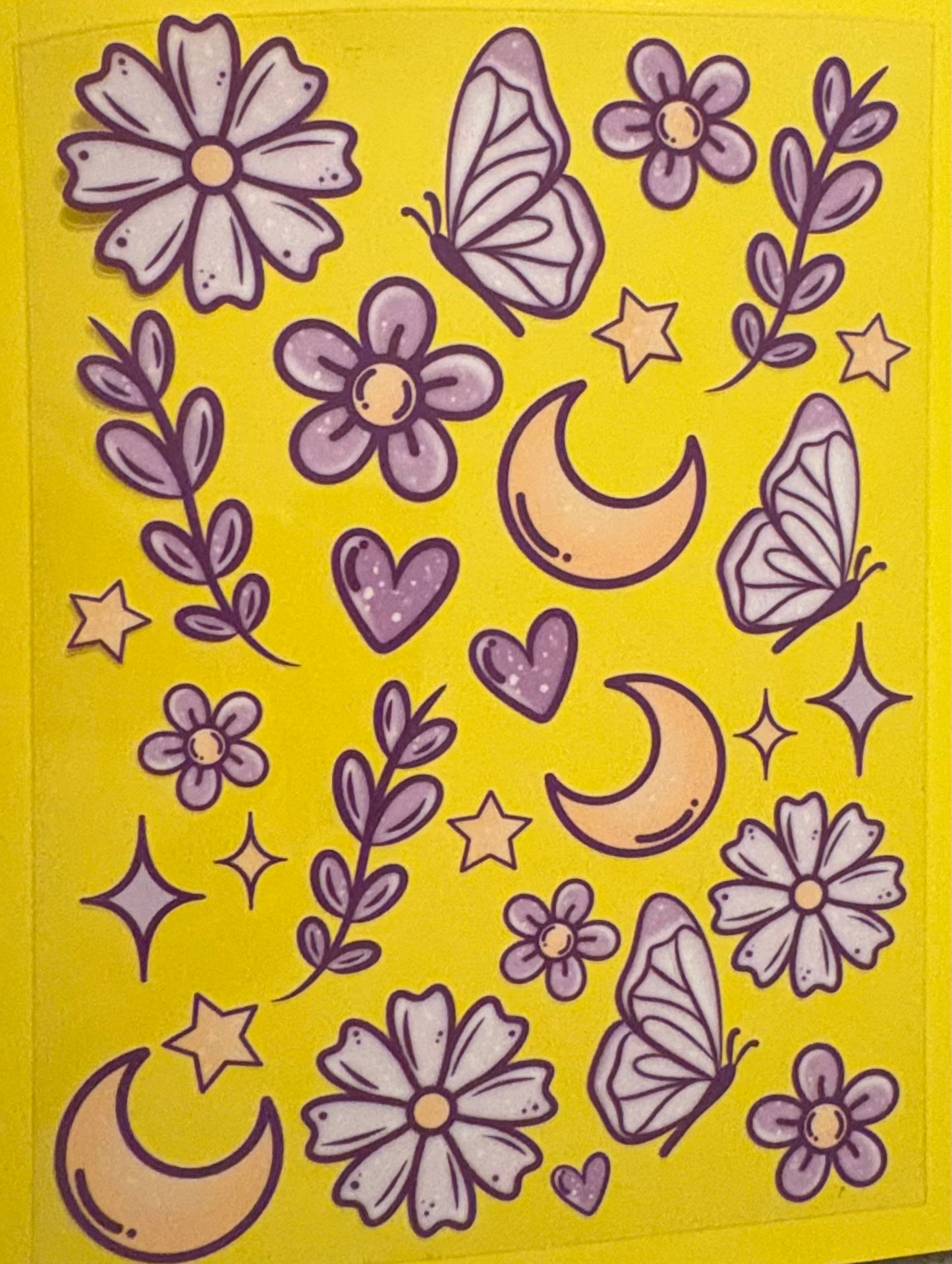 Decal - Purple Pretty Flowers