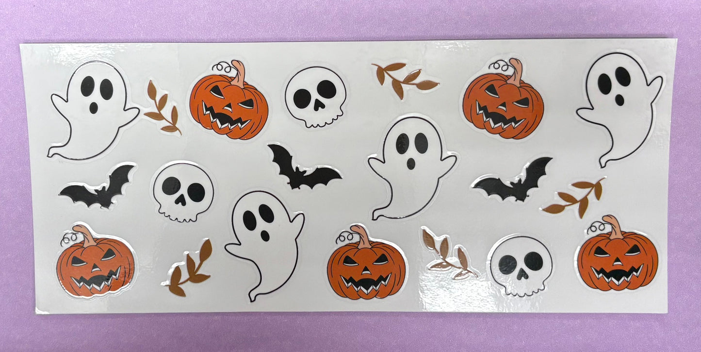 Decal - Pumpkin Skull Ivy