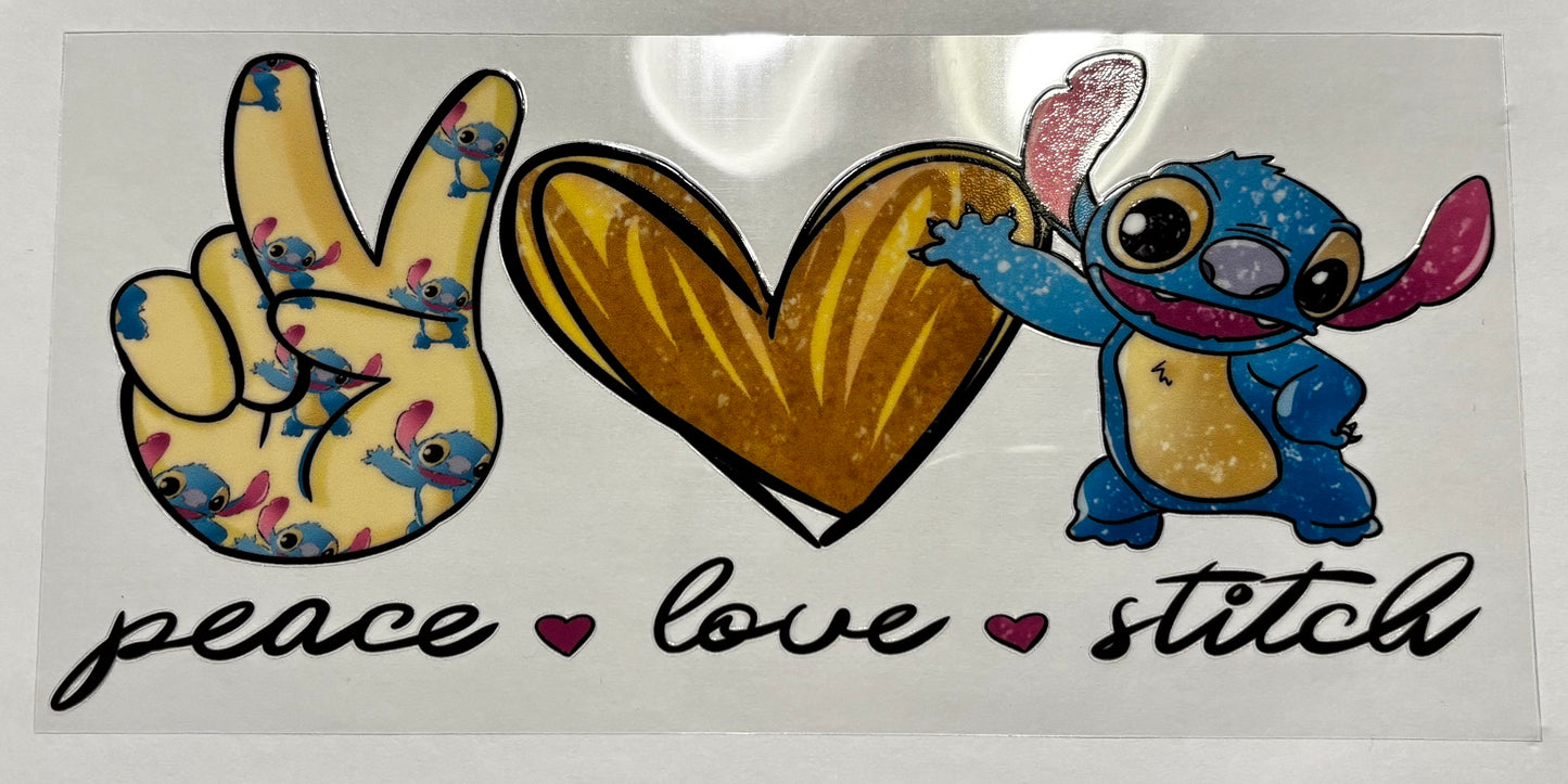 Decal - Peace Love Blue Alien