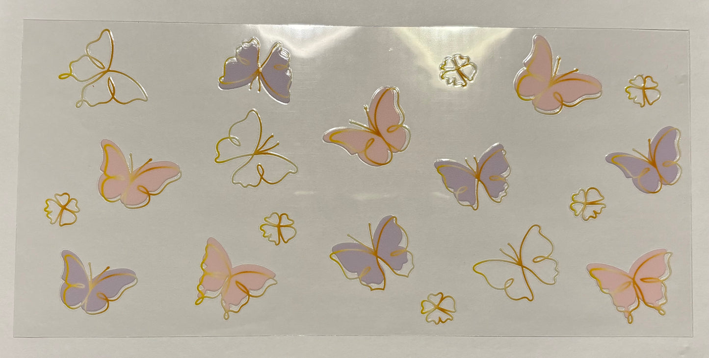 Decal - Pink & Purple Butterflies
