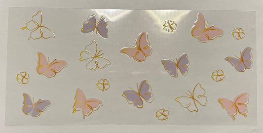 Decal - Pink & Purple Butterflies