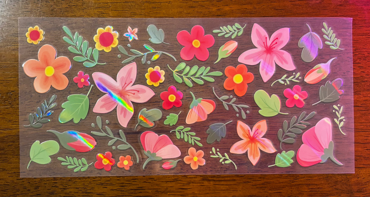 Decal - Flowers HOLOGRAPHIC