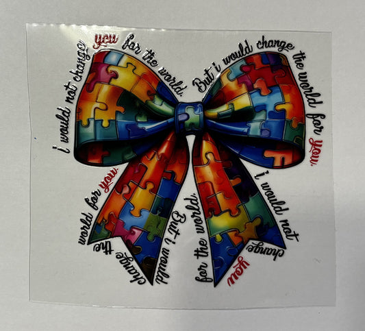 Decal - Autism Bow