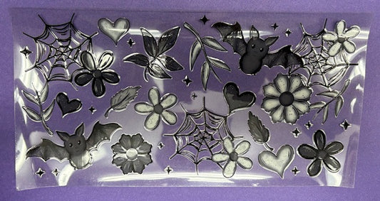 Decal - Black Flower Bats