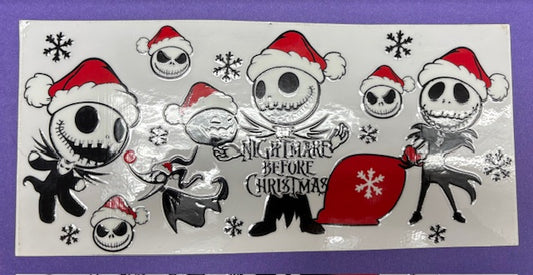 Decal - Skeleton Santa