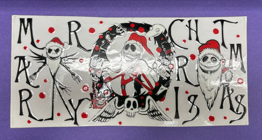 Decal - Skeleton Santa Wreath
