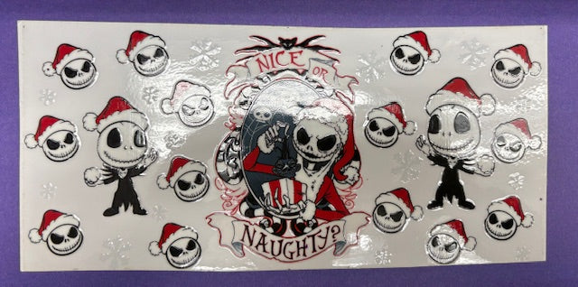 Decal - Naughty Nice Skeleton