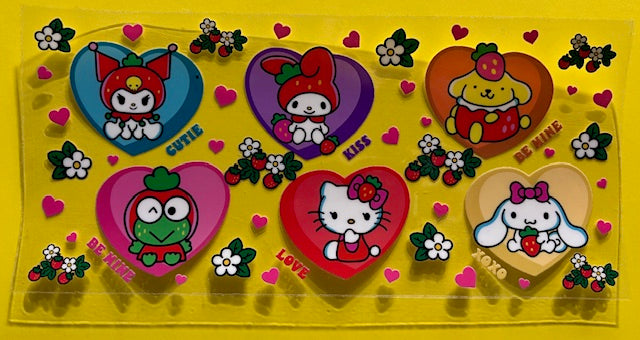 Decal - Kitty Friend Hearts