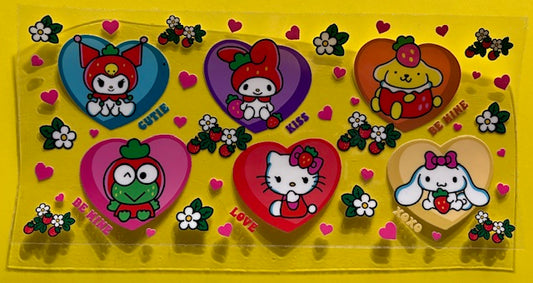 Decal - Kitty Friend Hearts
