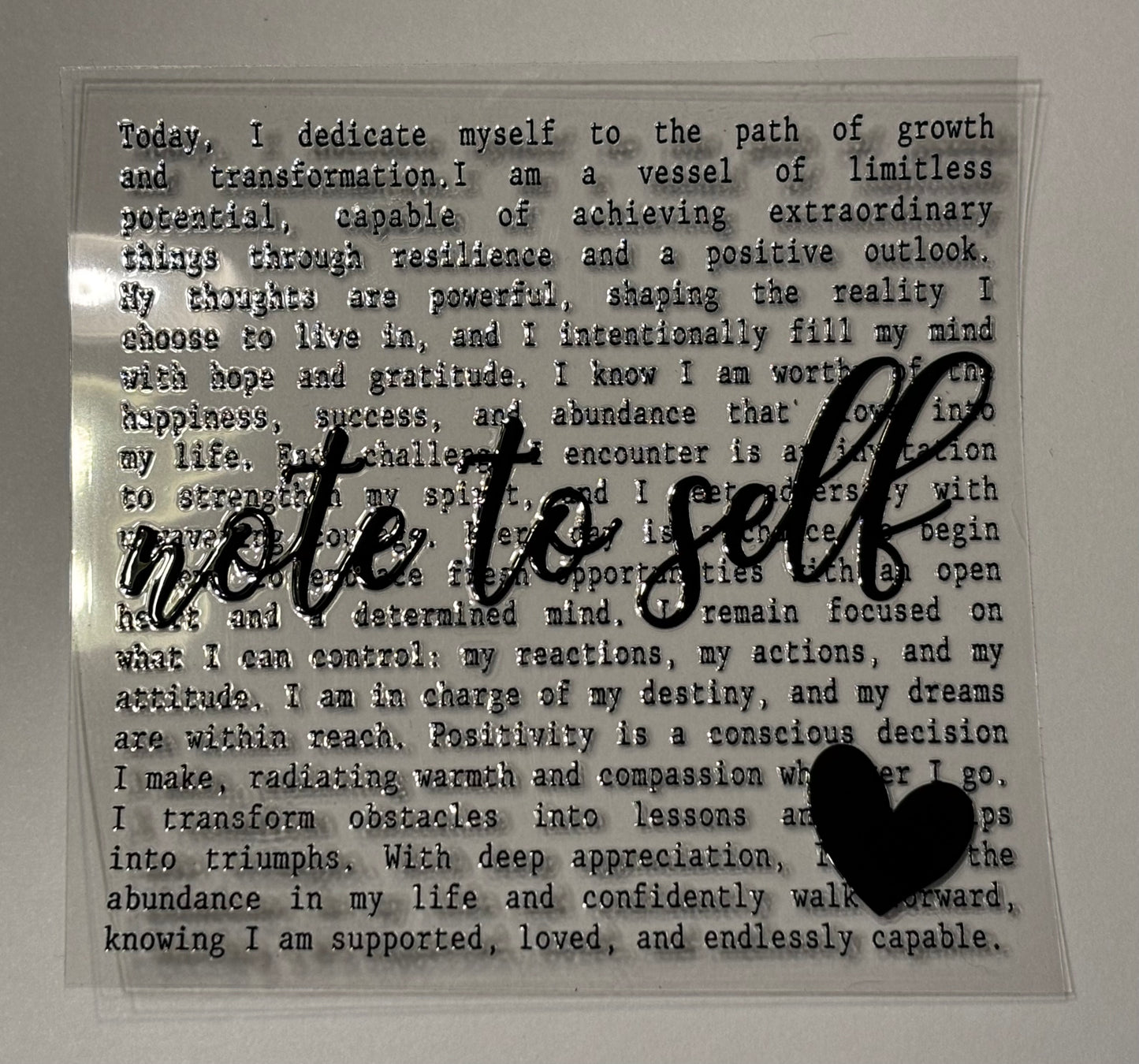 Decal - Note To Self