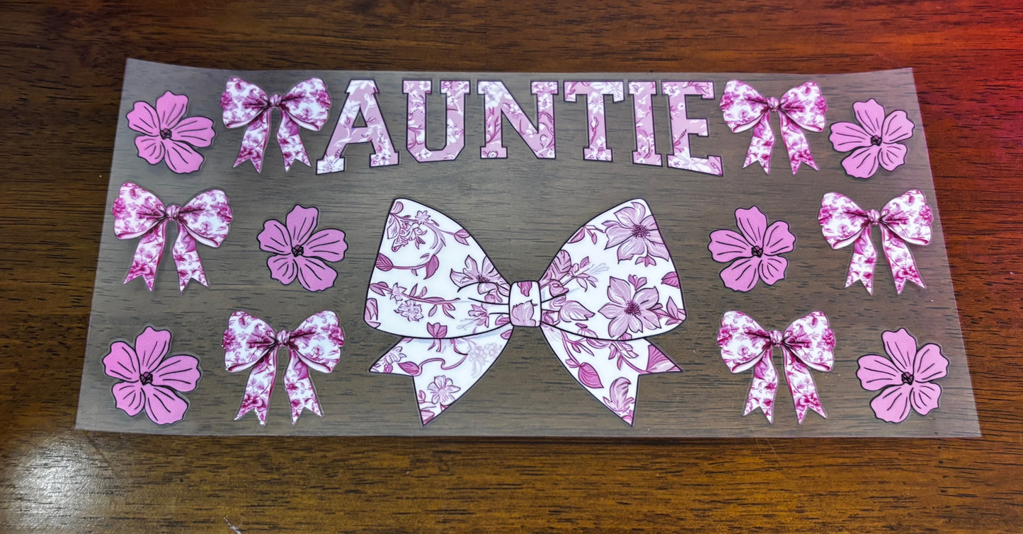 Decal - Auntie Pink Bows