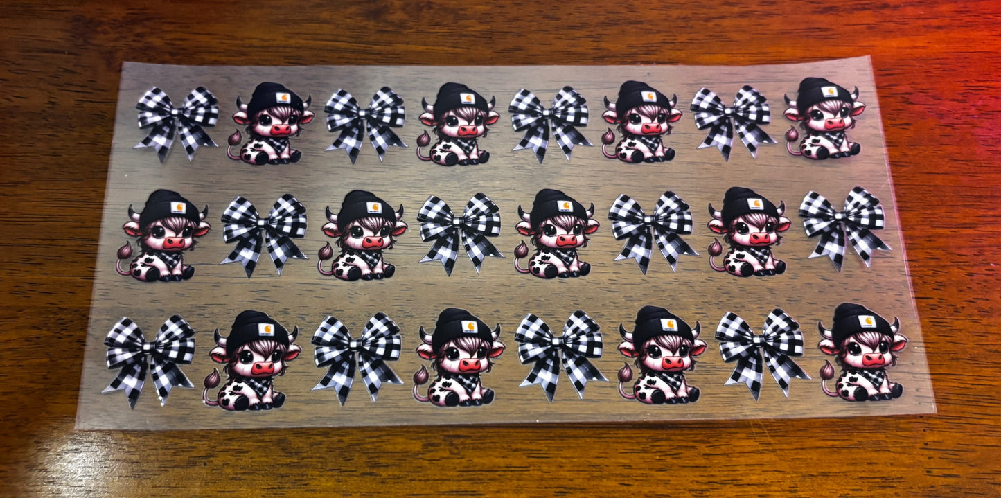 Decal - Checkered Cows