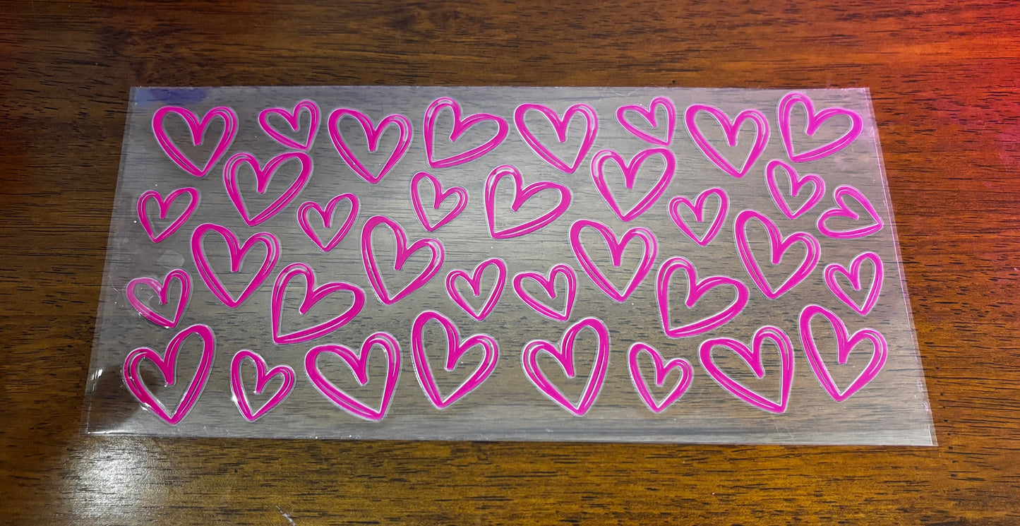 Decal - Pink Hearts