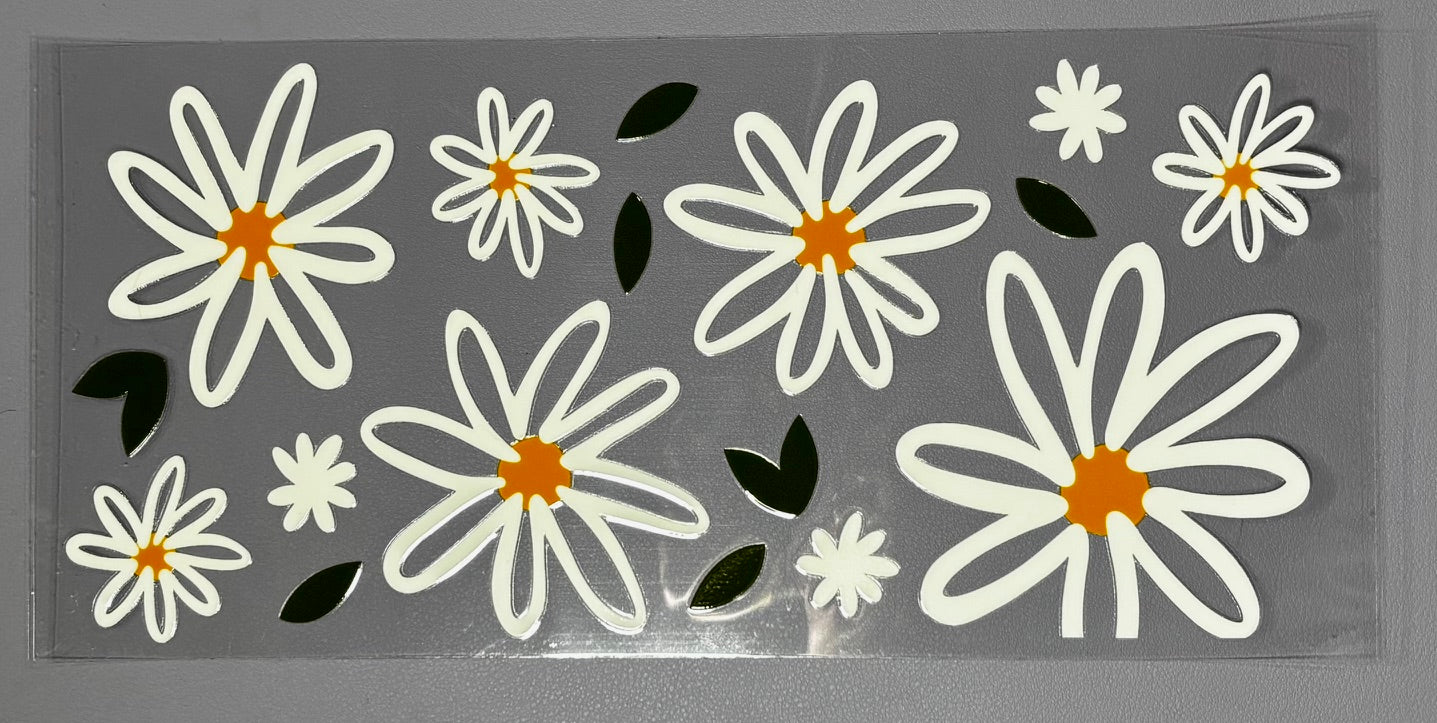 Decal - Big White Flowers