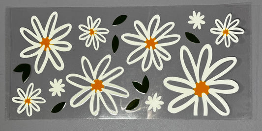 Decal - Big White Flowers