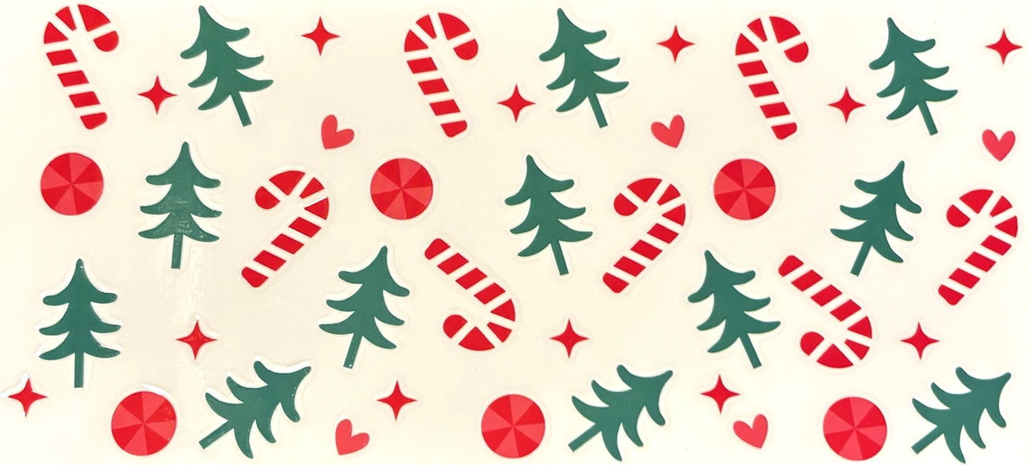 Decal - Candy Canes & Trees