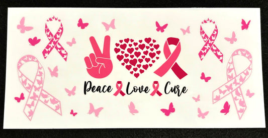 Decal - Peace Love Cure